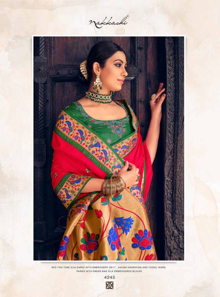 Marriage Party Wear Paithani Silk Saree - Fashion Nation