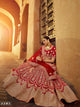 Bridal Wear Red Velvet Designer Lehenga Choli with Blouse by Fashion Nation