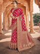 Festive Fashion Pink Weaving Silk Shaadi Wear Saree with Blouse by Fashion Nation