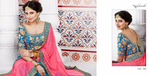 Latest NAK5091 Bridal Morpeach Peach Satin Silk Chiffon Lehenga Choli - Fashion Nation