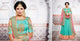 Embroidered NAK5099 Bridal Peach Rama Green Net Silk Lehenga Choli - Fashion Nation