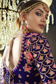 Dazzling Nakkashi NAK5136 Wedding Special Pink Net Purple Velvet Lehenga Choli - Fashion Nation