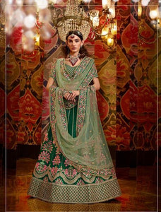 Nakkashi Reception Wear Designer Lehenga Choli for Online Sales
