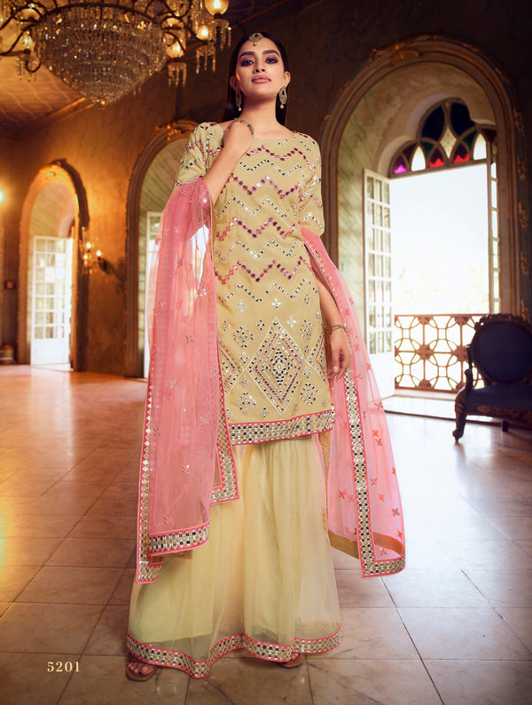 Sagaai Party Wear Designer Sharara Suit - Fashion Nation