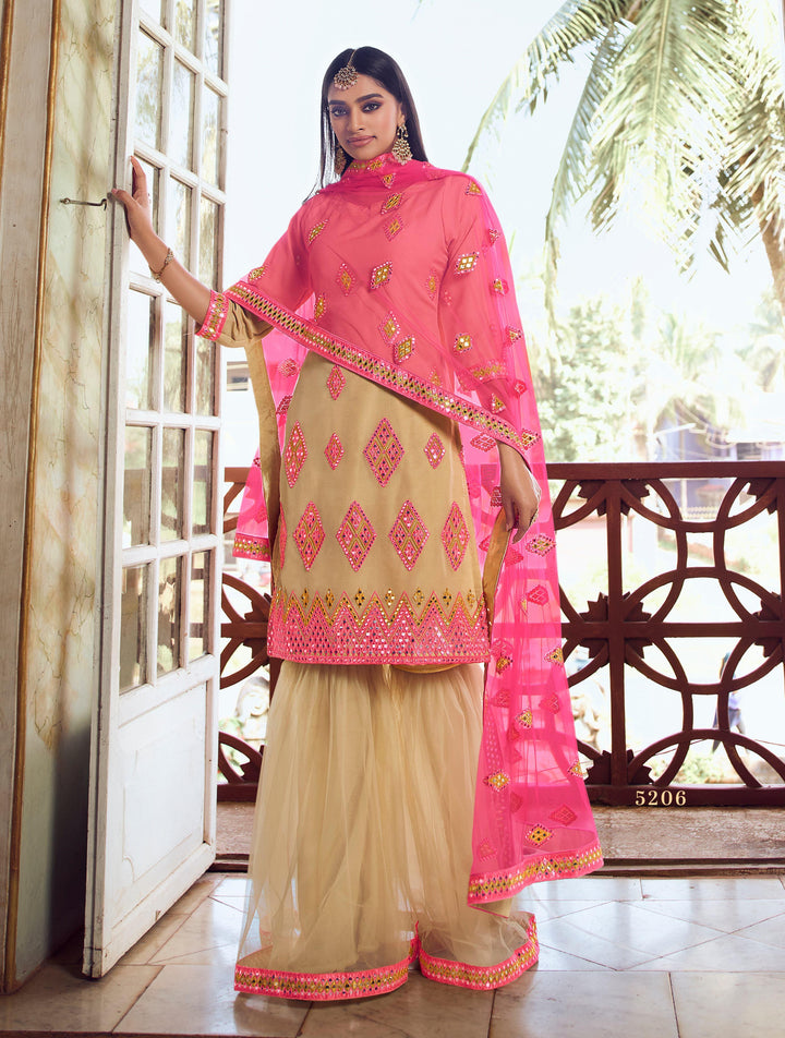 Marriage Functions Wear Designer Sharara Suit - Fashion Nation