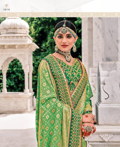 Mehndi Functions Wear Patan Patola Silk Saree by Fashion Nation