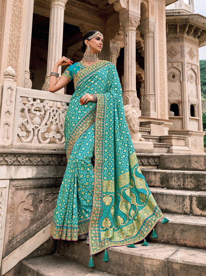 Bridal Wear Bandhej Patola Silk Saree - Fashion Nation