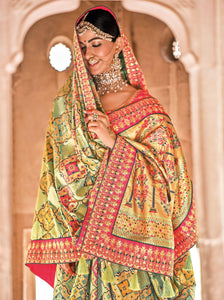 Shaadi Functions Wear Bandhej Patola Silk Saree for Online Sales by FashionNation