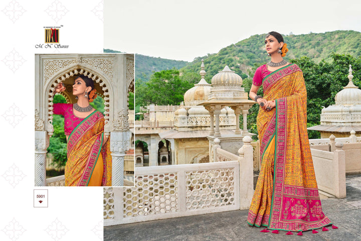 Haldi Function Wear Banarasi Silk Saree - Fashion Nation