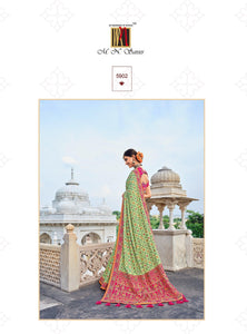 Mehndi Function Wear Designer Silk Saree | FSHN.in