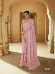 Pink Designer Saree for Online Sales by Fashion Nation
