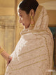 Cocktail Party Wear Beige Georgette Designer Saree by Fashion Nation