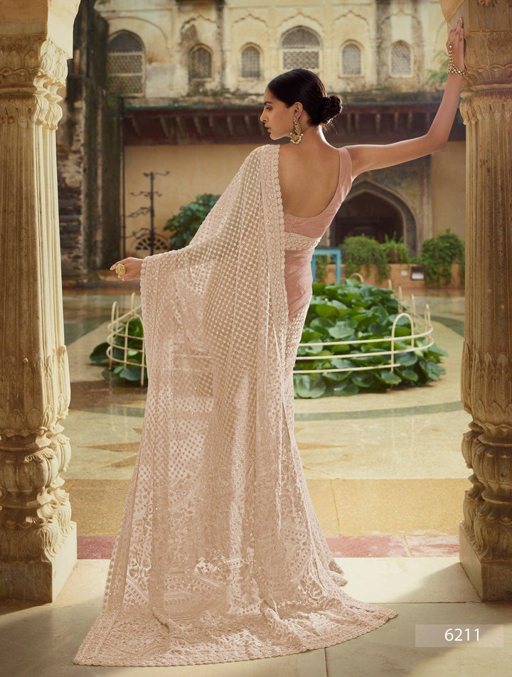 Engagement Special Net Designer Saree - Fashion Nation