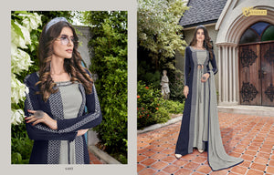 Indo Western Fusion Wear Top with Pant & Jacket for Online Sales by Fashion Nation