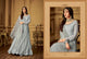 Indo Western MAI6404 Dainty Benarasi Silk Floor Length Gown with Shimmer String Along Dupatta - Fashion Nation