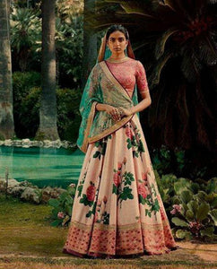 Floral JI7002 Finest Multicoloured Silk Net Lehenga Choli - Fashion Nation