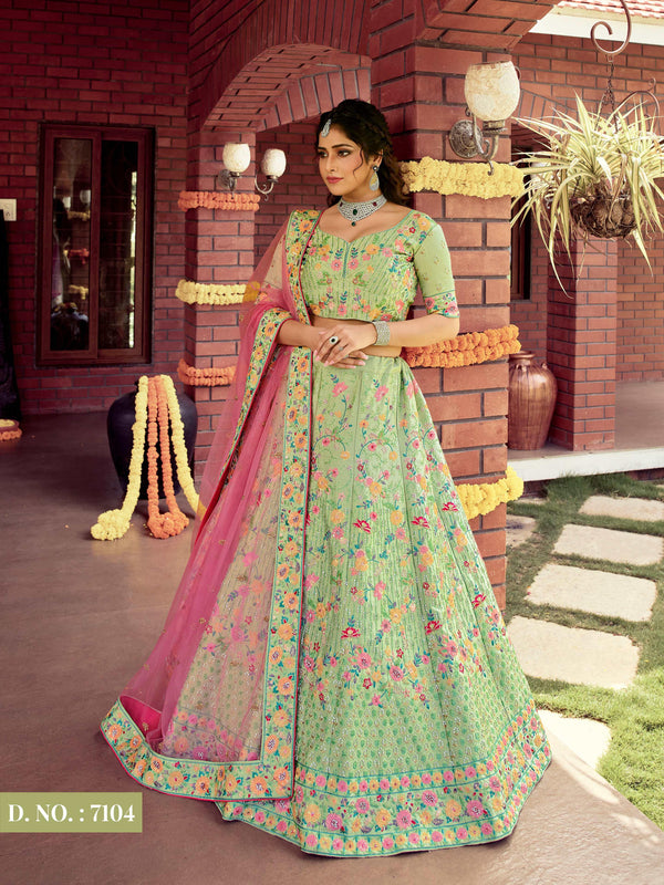 Mehendi Wear Designer Lehenga Choli - Fashion Nation