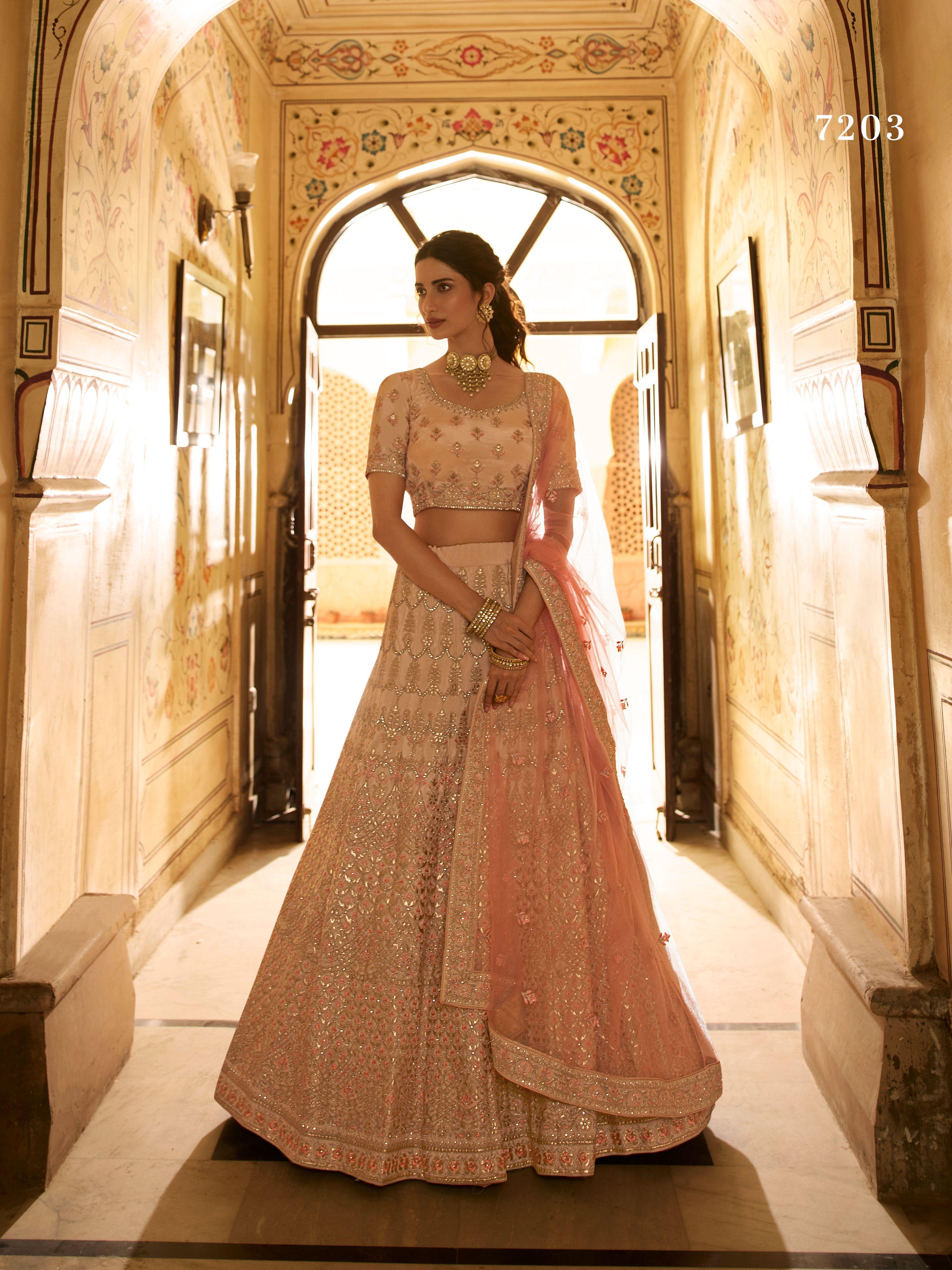 Cream Designer Bridal Wedding Wear Lehenga Choli – Fashionfy