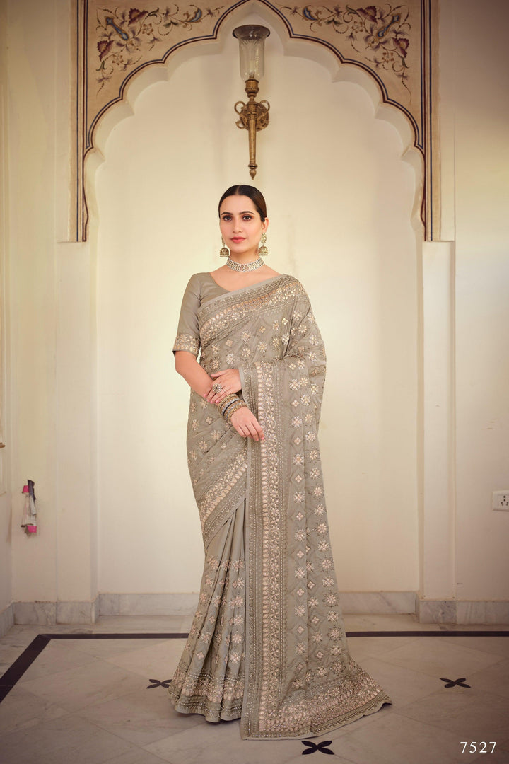 Reception Party Wear Designer Saree - Fashion Nation