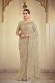 Bachelorette Party Wear Green Designer Saree by Fashion Nation