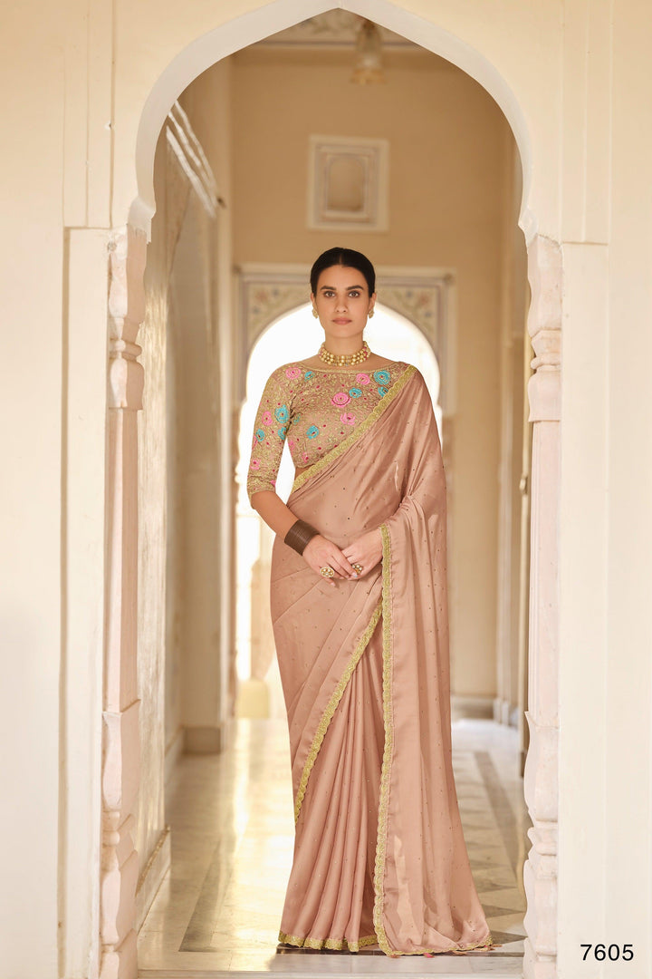 Engagement Party Wear Organza Designer Saree - Fashion Nation