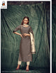 Stylish A2Z79 Casual Wear Grey Silk Kurta with Multicolour Stole - Fashion Nation