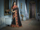 Special Partywear ADA519 Designer Black Peach Silk Saree - Fashion Nation