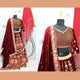 Designer Bridal JNB1 Wedding Wear Maroon Velvet Georgette Lehenga Choli - Fashion Nation