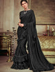 Party & Evening Wear CR41404 Vibrant Black Silk Lycra Saree - Fashion Nation