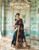 Party Wear RK80133 Weaving Black Banarasi Silk Jacquard Saree - Fashion Nation