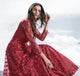 Party Wear Indo Western Front Slit Gown with Pants for Online Sales by Fashion Nation