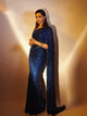 Deepika Padukone RSdeepika Bollywood Inspired Blue Silk Georgette Saree - Fashion Nation