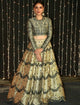 KF3602 Aditi Rao Bollywood Inspired Cream Multicoloured Silk Lehenga Choli - Fashion Nation