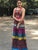 Sara Ali Khan KF3627 Bollywood Inspired Multicoloured Long Dress Gown - Fashion Nation