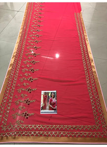 Kajol KF3666 Bollywood Inspired Red Georgette Silk Saree - Fashion Nation