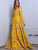 Indo Western KF3734 Bollywood Inspired Yellow Silk Gown - Fashion Nation