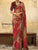 Anushka Sharma KF3873 Bollywood Inspired Red Cream Silk Saree - Fashion Nation