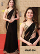 Tamannaah Bhatia KF3884 Bollywood Inspired Pastel Black Georgette Saree - Fashion Nation