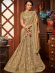 Indian Wear LH10709 Designer Golden Net Jacquard Lehenga Saree by Fashion Nation