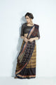 Partywear MIS17 Pretty Black Multicoloured Handloom Silk Saree - Fashion Nation