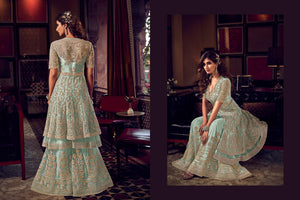 Cocktail Party Fashionable Double Layered Sharara Suit for Online Sales by Fashion Nation