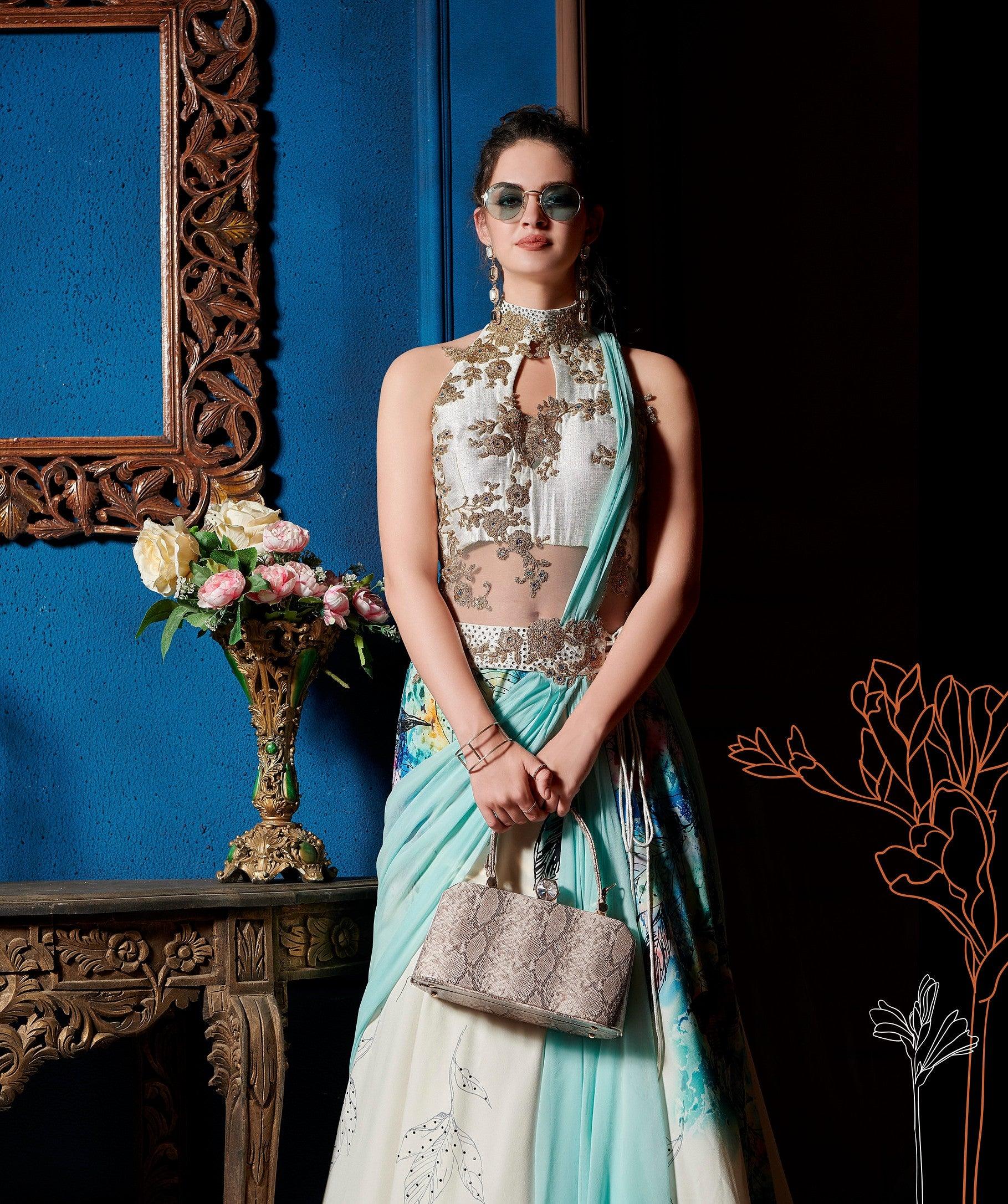 Beautiful Georgette Digital Printed Western Gown – ThreadLooms