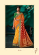 Festive SS1109 Bridal Yellow Orange Red Green Viscose Silk Saree - Fashion Nation