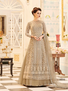 Great Buy VEE002D Designer Beige Net Anarkali Lehenga - Fashion Nation