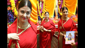 Aishwarya Rai Bachchan BT157 Bollywood Inspired Georgette Red Saree - Fashion Nation