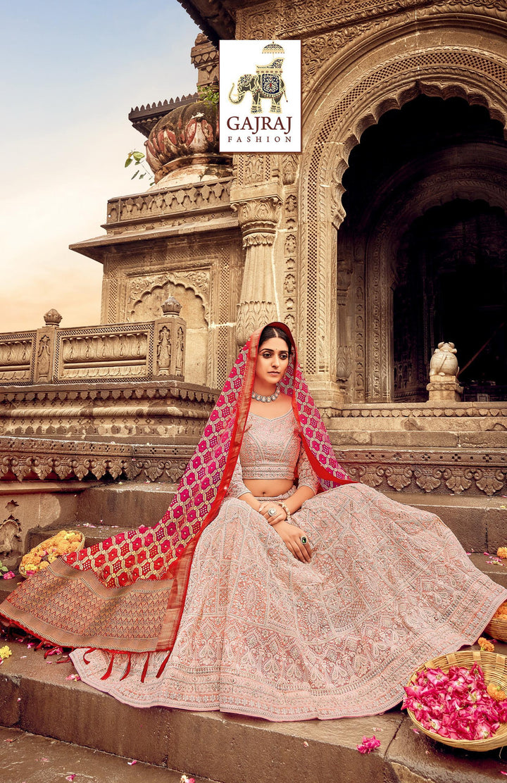 Reception Wear Designer Lakhnavi Ghaghra Choli - Fashion Nation