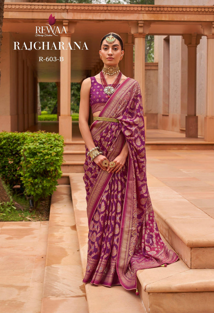 Wedding Wear Classic Brasso Saree - Fashion Nation