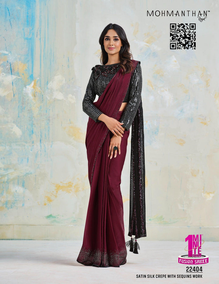 Evening Party Wear Pre-Stitched Saree - Fashion Nation