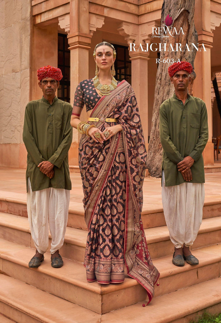 Wedding Wear Classic Brasso Saree - Fashion Nation