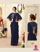 Indo Western MOH5020 Party Wear Blue Georgette Silk Saree Gown - Fashion Nation